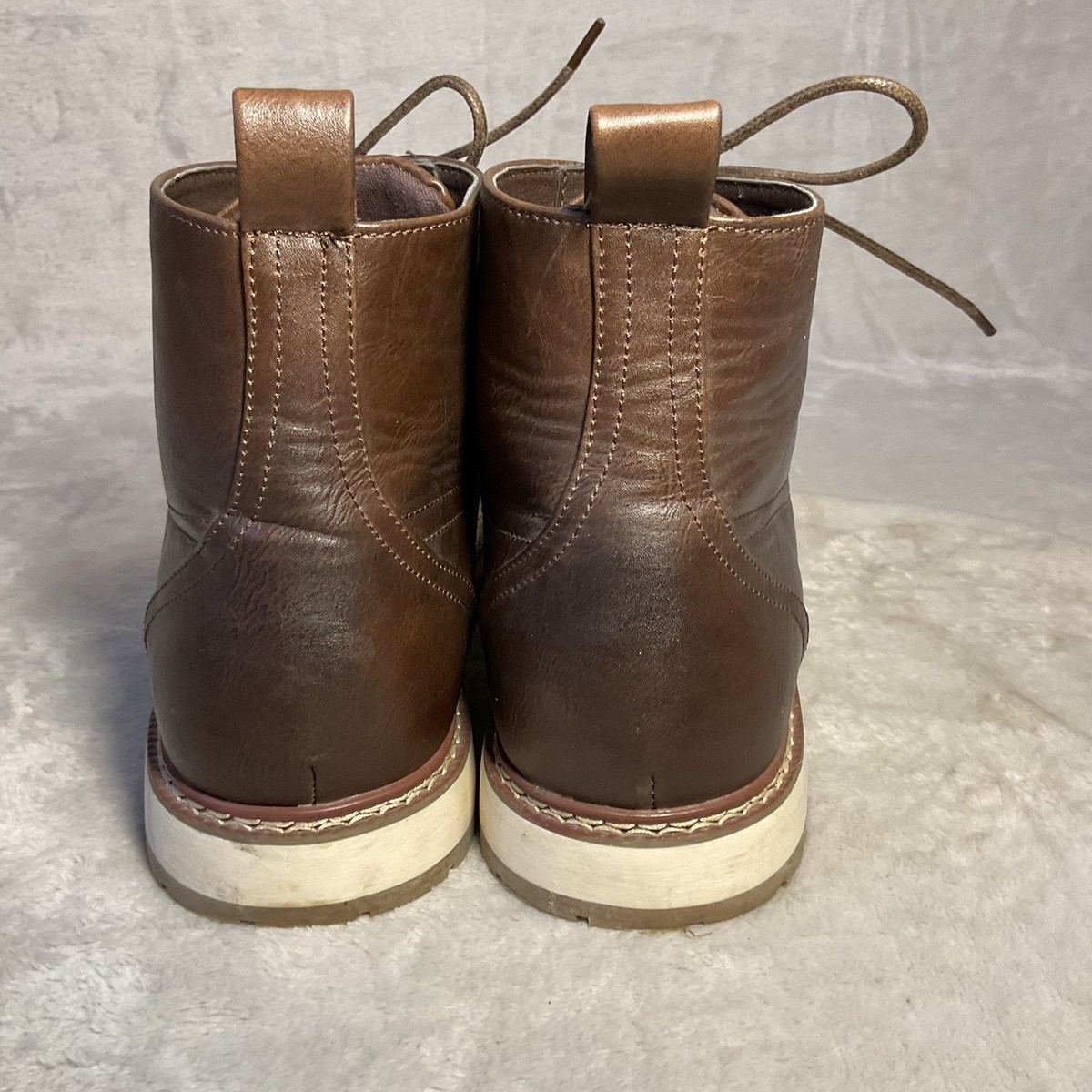 Hawke & Co Brown Leather Lace-Up Ankle Boot with Gold Hooks Hawke & Co Ankle Boots for Men | Mercari main image 2