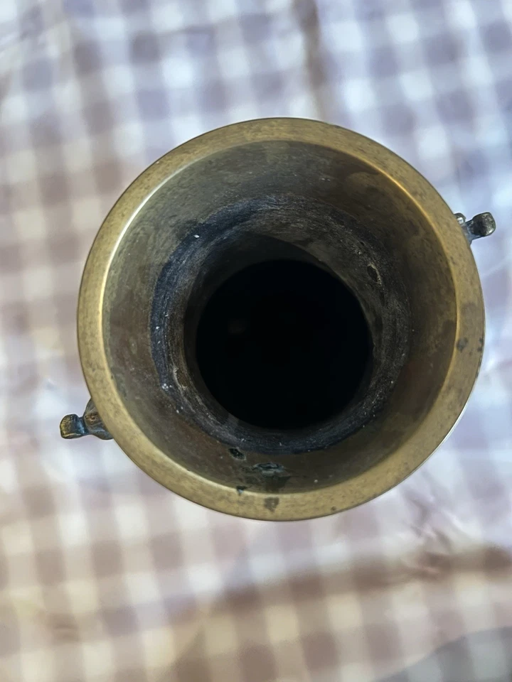 古董罕见世纪日本 Cloisonné Champlevé Urn 花瓶 — 第 4/4 张图片