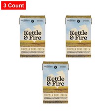 Kettle  Fire Regenerative Agriculture Chicken Bone Broth, 16.9 Oz - 3 Count