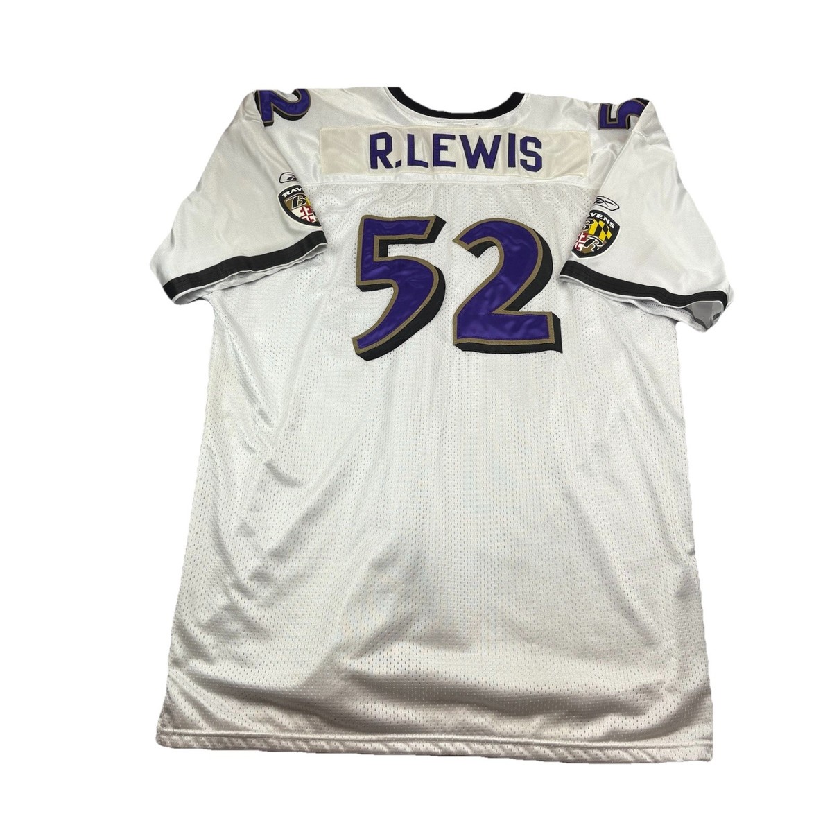 Vintage Ray Lewis Jersey Reebok On Field NFL Equipment Size 60
