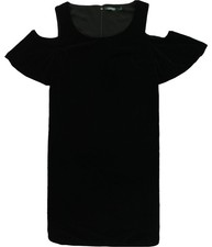Ralph Lauren Womens Cold Shoulder A-line Dress, black, 14
