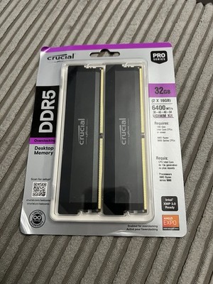 Crucial Pro OVERCLOCKING DDR5 RAM 32GB Kit (2x16GB) 6400MHz 