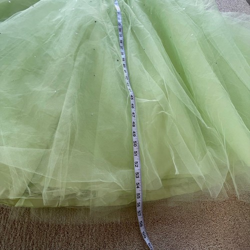 Mori Lee Lime Green Strapless Prom Quinceanera Party Princess Ball Gown Size 7/8 - Picture 13 of 17