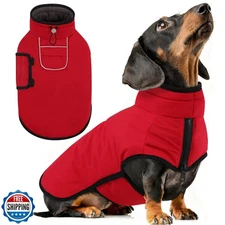 AOFITEE Small Dog Winter Coat, Waterproof Puffer Jacket with Harness Hole and