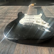 Squier Strat Electric Guitar Black 6-String R...