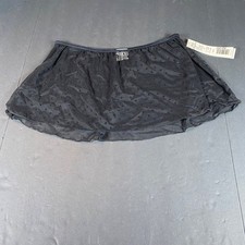 Body Wrappers Premiere Collection Black Polka Dot Mesh Dance Skirt M-L. NWT