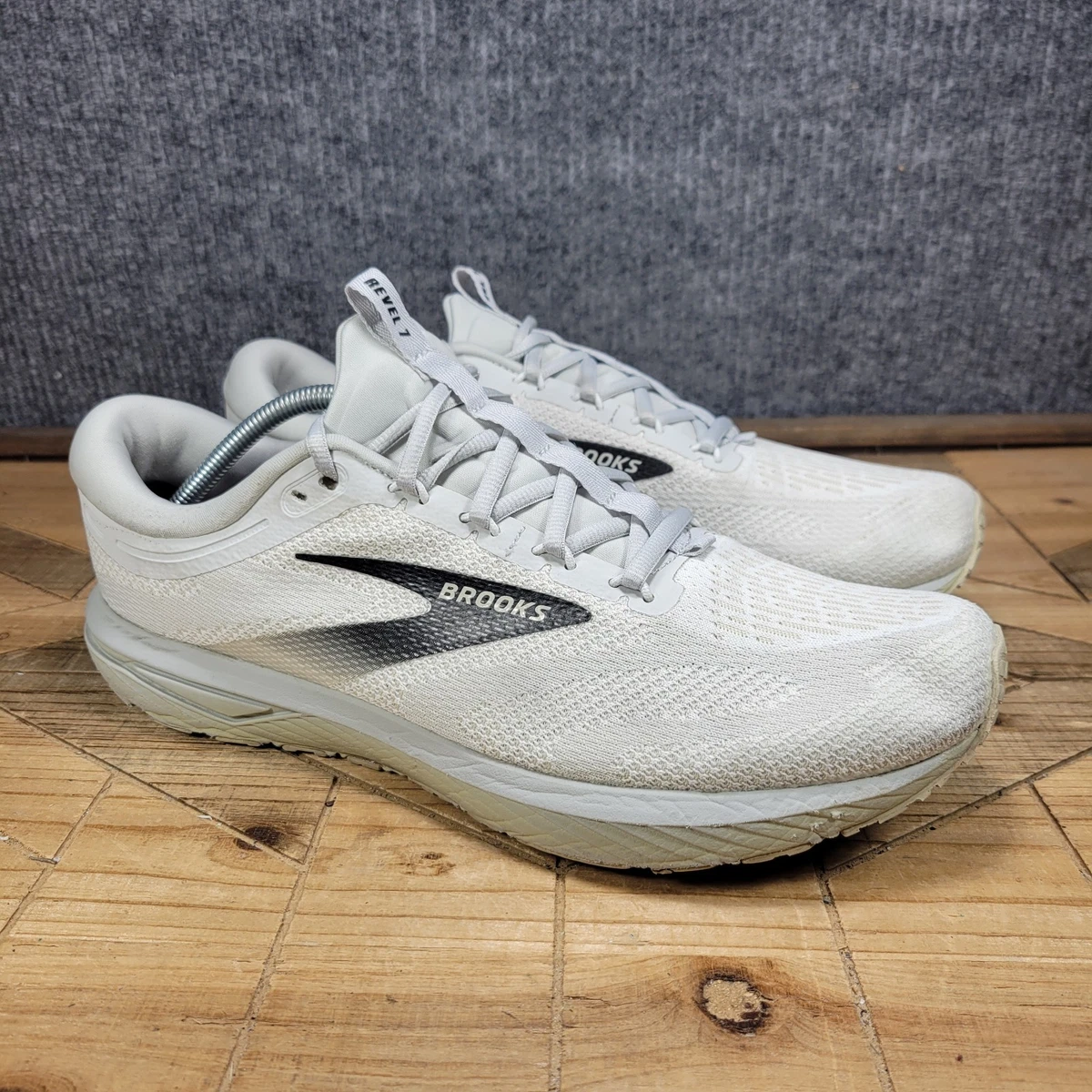Brooks Revel 7 Mens Running Shoes White Black 1104351D121 Size 11 Medium D White Brooks Mens Revel 7 Running Shoe | Rack Room Shoes main image 2