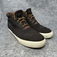 Polo Ralph Lauren Zale Sneakers Men Size 9.5D Brown Leather Suede Chukka Shoes