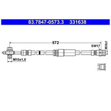 2x Bremsschlauch vorne für VW Caddy 4 SAA SAB | 23970636