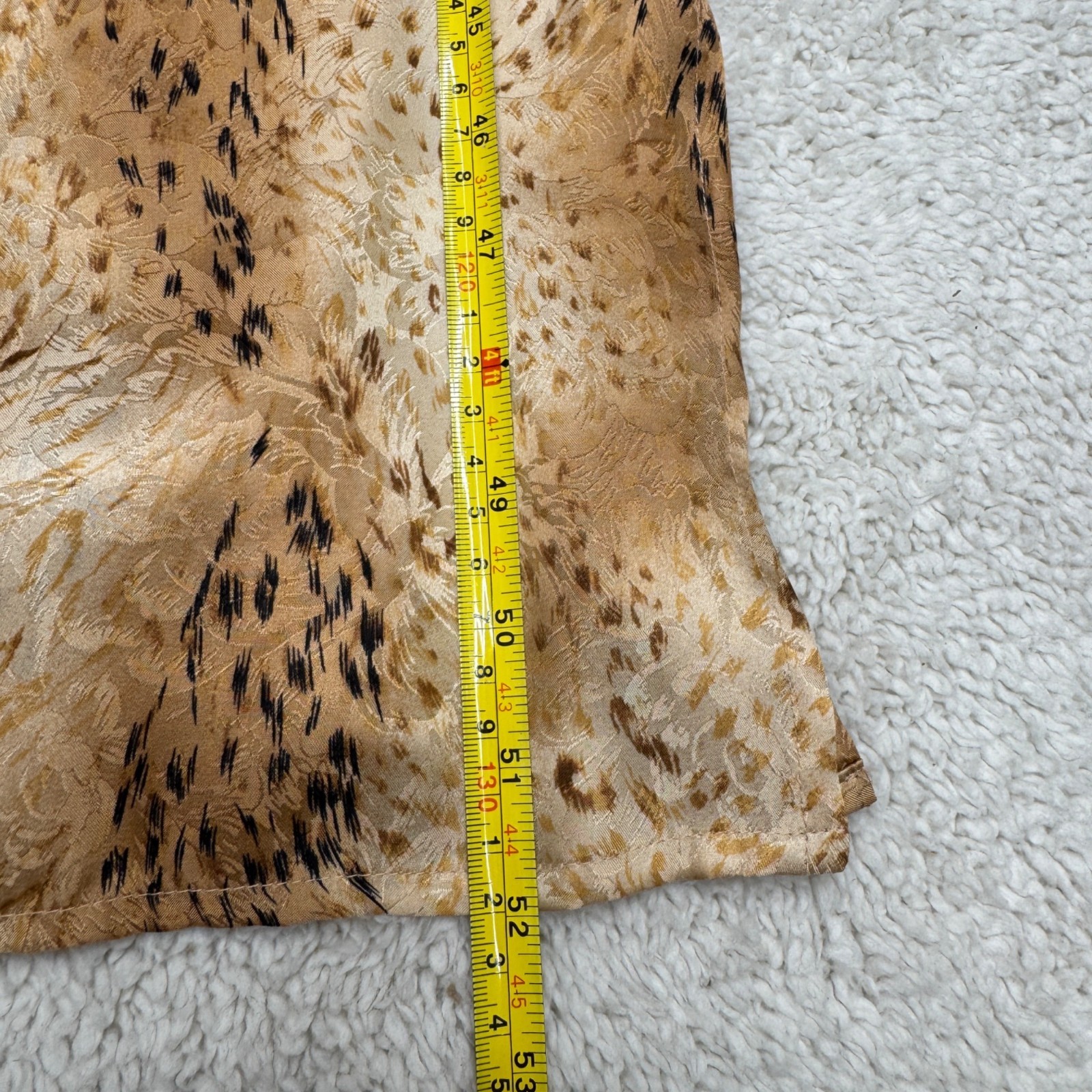 August Silk Intimates Leopard Print LS Pull Over … - image 5