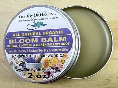 All-Natural Bloom Balm   Herbal Flowers + Marshmallow Root Salve (2 oz)