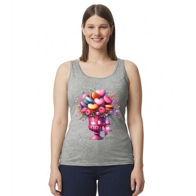 Herz Macaron Bouquet Damen Trägershirt Tank Top Macarons Backen Valentinstag