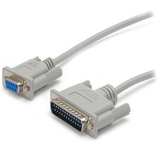 StarTech.com 10 ft Cross Wired DB9 to DB25 Serial 1 Count Pack of 1 , Gray