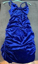 Women  s Blue Glittery Gown