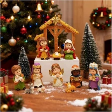 Indoor Nativity Set 12 Piece Figurines