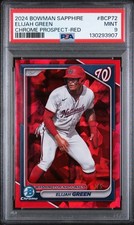 2024 BOWMAN SAPPHIRE ED CHROME PROSPECTS RED #BCP72 ELIJAH GREEN 4/5 PSA 9
