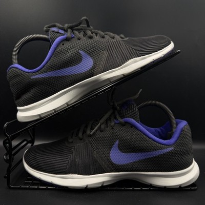Nike Flex Bijoux Damen Sneaker UK 5 schwarz lila Mesh Laufschuhe 881863-011