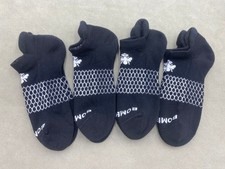 4 Pairs Bombas Midweight Honeycomb Women's Classic Solid Ankle Sock Size M