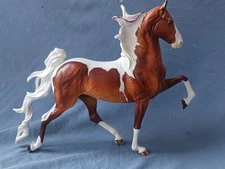 Breyer Custom Saddlebred Dappled Chestnut Pinto Horse Statue OOAK