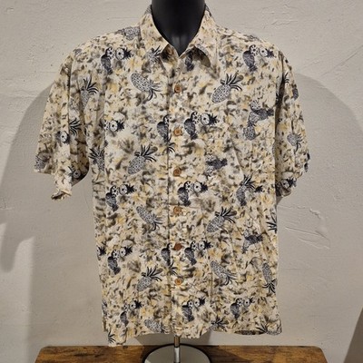 Vintage!  Men's Gotcha Sport Pineapple Print Shirt Size L