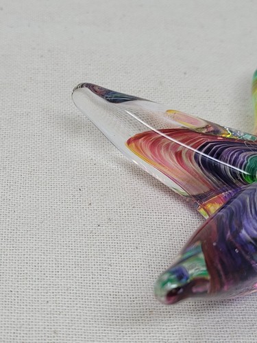 Art Glass Green Yellow Purple Red Starfish Hand Blown Paper Weight... - Picture 11 of 16
