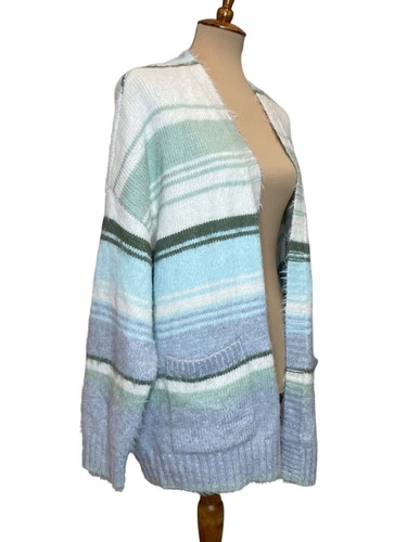 American Eagle Oversized Open-Front Striped Cardigan Sweater Large NWT - Picture 2 of 4
