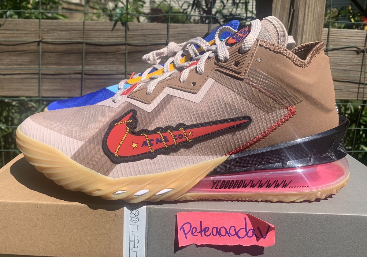 Nike Lebron 18 Low Wile E. vs Roadrunner Space Jam Size 10 Brand