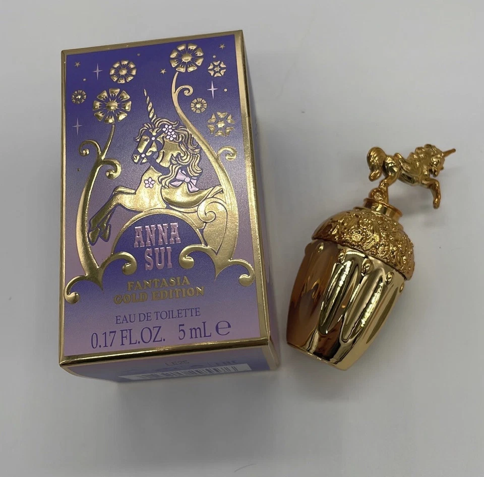Anna Sui Fantasia Gold Edition 5 ml/0,17 oz miniatura dabbler-NUEVO EN CAJA Foto 4 de 4