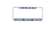 Cobra Carroll Shelby Motors New License Plate Frame Cobra Carroll Shelby Motors New License Plate Frame