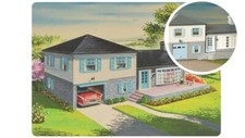 Bachmann O 75th Anniversary Split-Level House Plasticville U.S.A. Kit 75th 45633