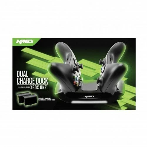 Xbox One Dual Charging Dock Charger + 2 Rechargeable Batteries KMD NEW - Image 2 of 4