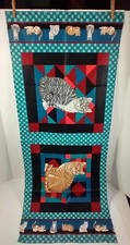 Cat Pillow Squares Fabric 17 in