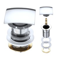 Design Automatik Ablaufgarnitur Push-Open Pop-Up-Ventil Abfluss Aus Chrom