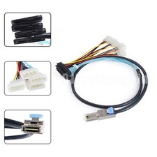 Mini SAS 26 SFF-8088 to 4SAS 29Pin SFF-8482 with 4Pin Power Cable 1M/3.3FT