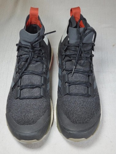 Adidas Terrex Free Hiker Hiking Shoes Sock Boot Black Gray Boost Sole Men US 13 - Picture 6 of 11