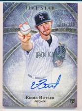 EDDIE BUTLER 2014 TOPPS FIVE STAR ON CARD AUTOGRAPH AUTO RC #'D 376/399
