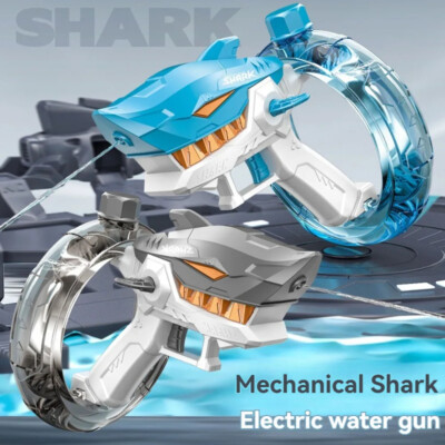 #ad #ad Shark Electric Water Gun – Automatic Large Capacity Summer Toy for Kids AU $63.75