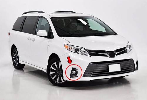 For Toyota Sienna 2018 2019 2020 Chrome Front Fog Light Lamp Frame Cover Trim - Picture 6 of 9