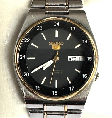 Vintage Seiko 5 Automatic 21 Jewels Men Watch 7S26, Day/Date, Used. Jk-45