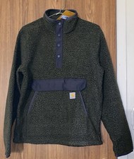 Carhartt Men s Relaxed Fit Fleece Pullover Model 0J4991 Green Size S NWT