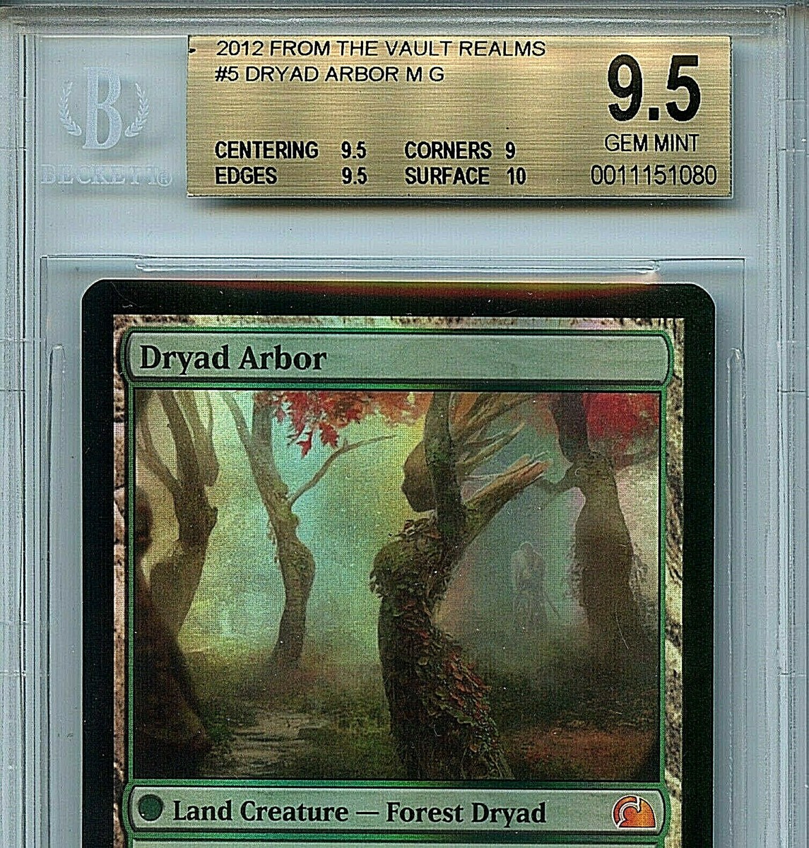 MTG Dryad Arbor BGS 9.5 FTV Realms Mystic Foil card Amricons