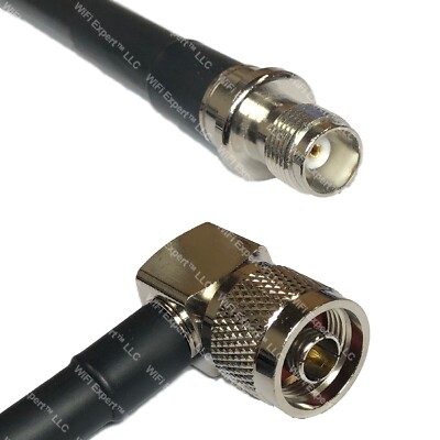 LMR400UF TNC FEMALE to N MALE ANGLE Coaxial RF Cable USA-Ship Lot