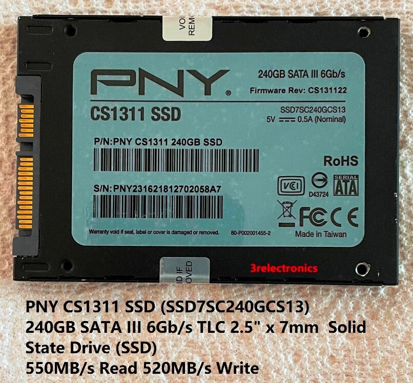 PNY CS1311 (SSD7SC240GCS13) 240GB SATA-3 TLC 6Gb/s x 7mm