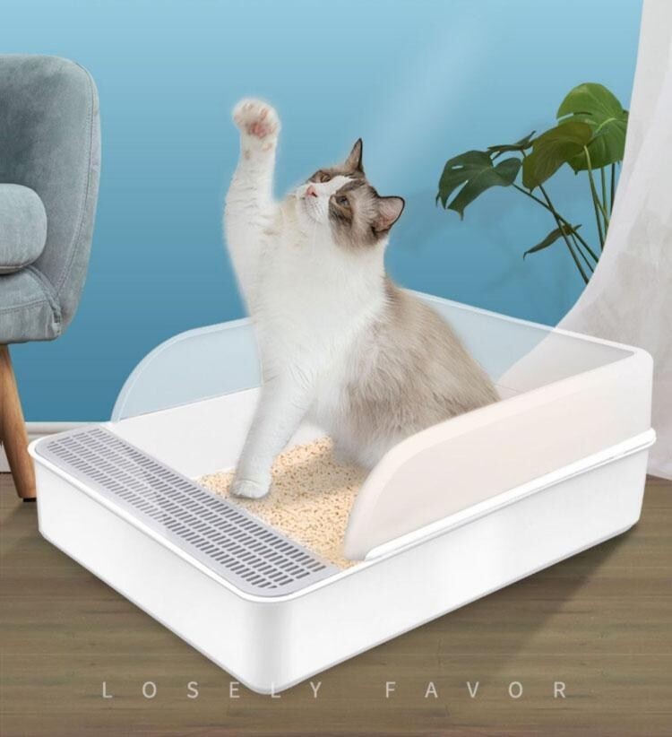 Cat Litter Box Automatic Self Cleaning Antisplashing Semiclosed Cats