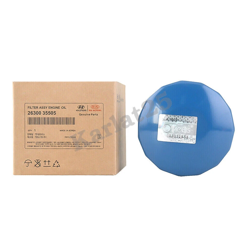6 Pack GENUINE Hyundai Kia Engine Oil Filters OEM 2630035505 for 1997-22 - Image 3 of 4