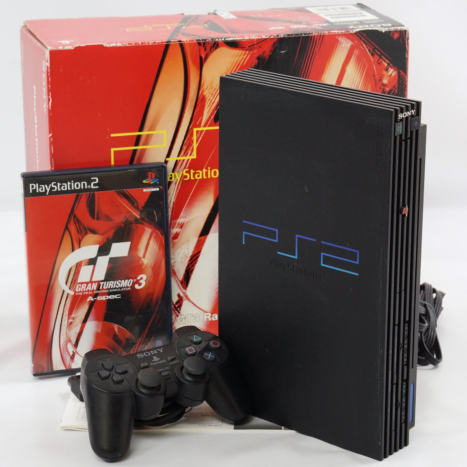 Sony PlayStation2 PS2 SCPH-35000 Black Game Console Box Japanese Disc  NTSC-J F/S