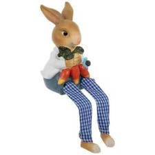 Gingham Bunny Shelf Sitters Choose 1 from 4 Colors 4.25" H x 2.12" W x 2" D