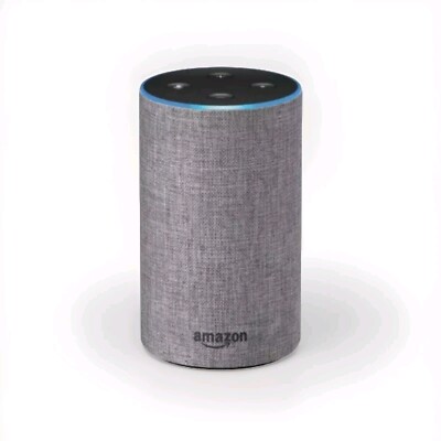 Amazon Echo 2. Gen Bluetooth Alexa Smart Stereo Lautsprecher Aux Heather Grey Stoff