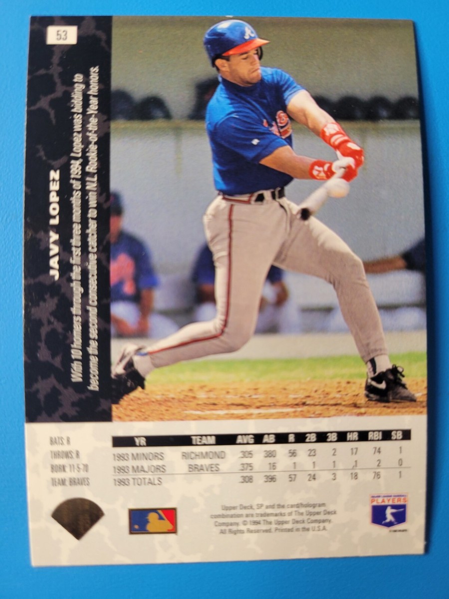 1994 SP Atlanta Braves Baseball Card #53 Javier Lopez | eBay