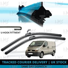 For Renault Trafic 2001-2014 Front Windscreen 24" 21" Flat Aero Wiper Blades Set